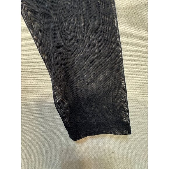 NWT La Senza Womens Long Sleeve Sheer Bodysuit Size S Black Swiss Dots Summer - Picture 10 of 13